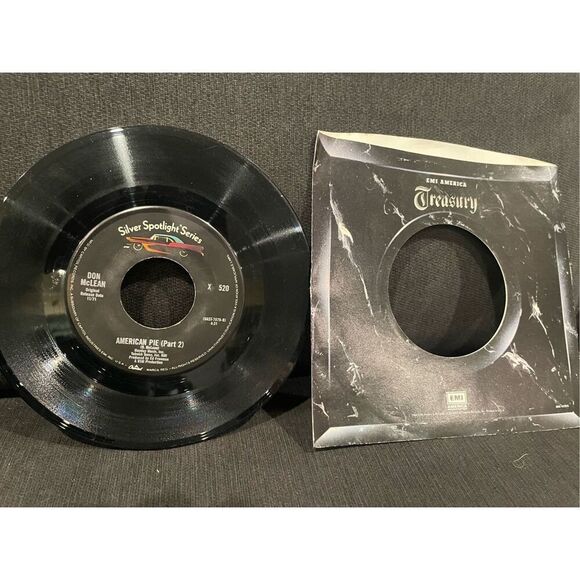 American Pie Vinyl Record-Don McLean Part 1 & 2 Reissue 45 Good Condition - Picture 4 of 4